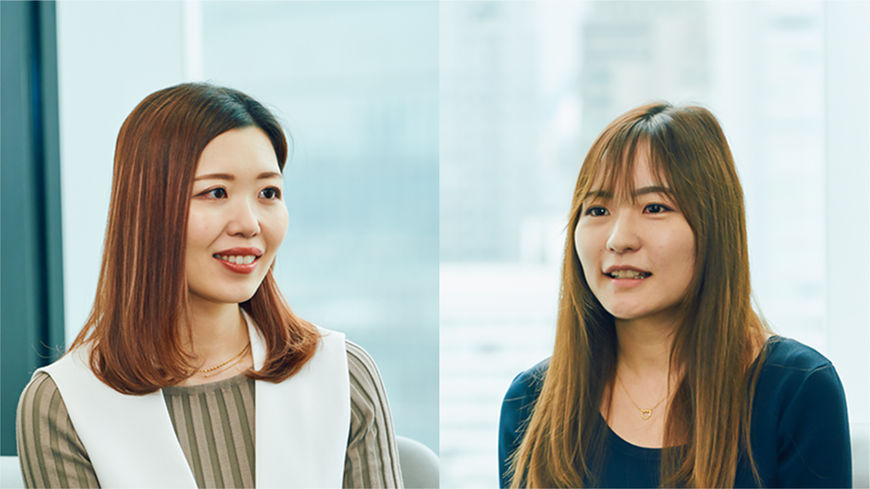 (右)CL事業本部 プロダクトオーナー・CAramel代表 鈴村唯 
(左)株式会社Lunatomo 執行役員・CAramel副代表 白土 莉加